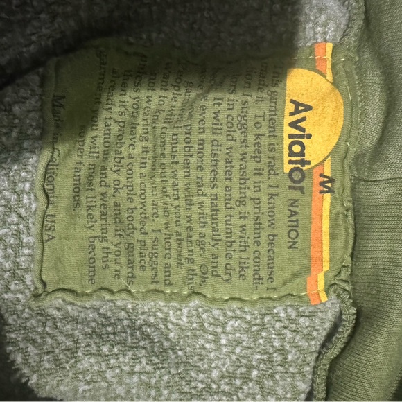 6 stripe Aviator Nation full zip hoodie - Picture 3 of 3